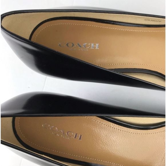 COACH UniPump Black Kitten Heel Pumps size 8 New in Box - Picture 4 of 7